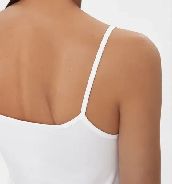 Calvin Klein - Γυναικείο Τοπ Monologo Strappy Tank Slim Fit J20J223105-YAF Λευκό J20J223105-YAF