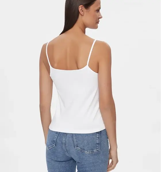 Calvin Klein - Γυναικείο Τοπ Monologo Strappy Tank Slim Fit J20J223105-YAF Λευκό