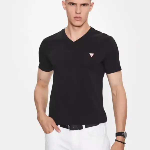 Guess - Ανδρικό T-shirt Slim Fit M2YI32J1314-JBLK Μαύρο