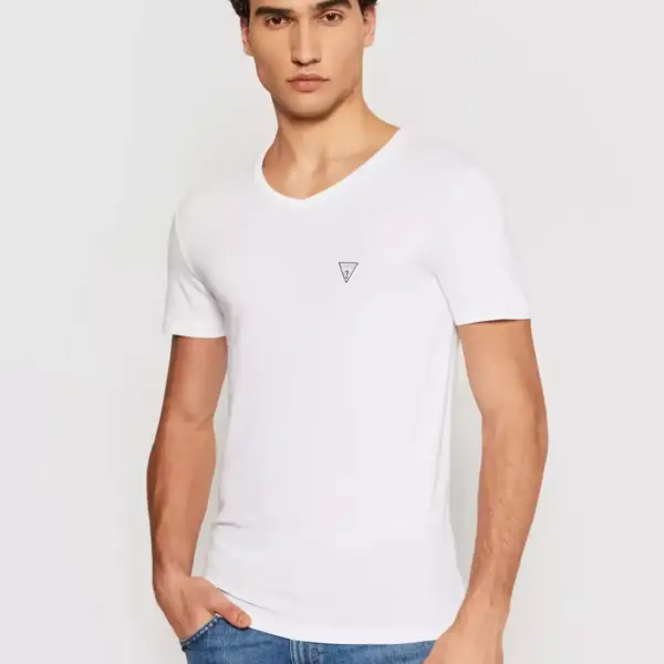 Guess - Ανδρικό T-shirt Slim Fit U97M01JR003-A009 Λευκό