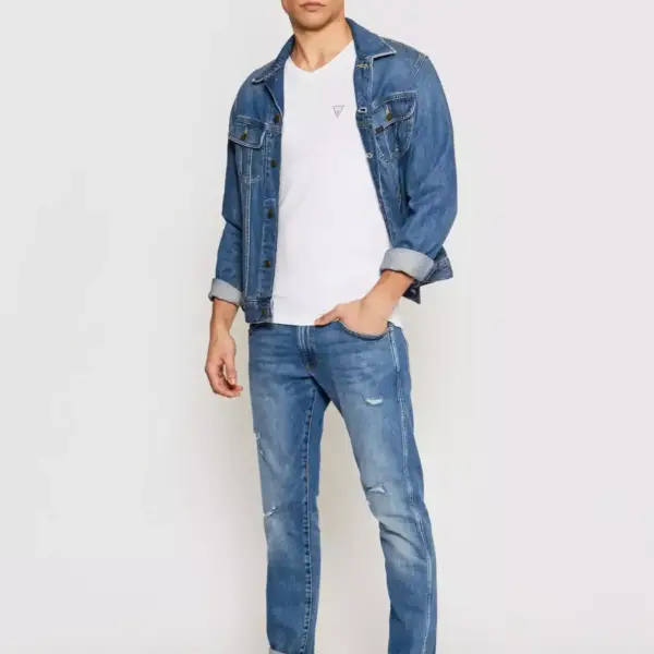 Guess - Ανδρικό T-shirt Slim Fit U97M01JR003-A009 Λευκό