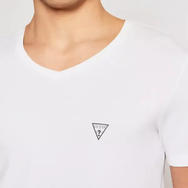 Guess - Ανδρικό T-shirt Slim Fit U97M01JR003-A009 Λευκό