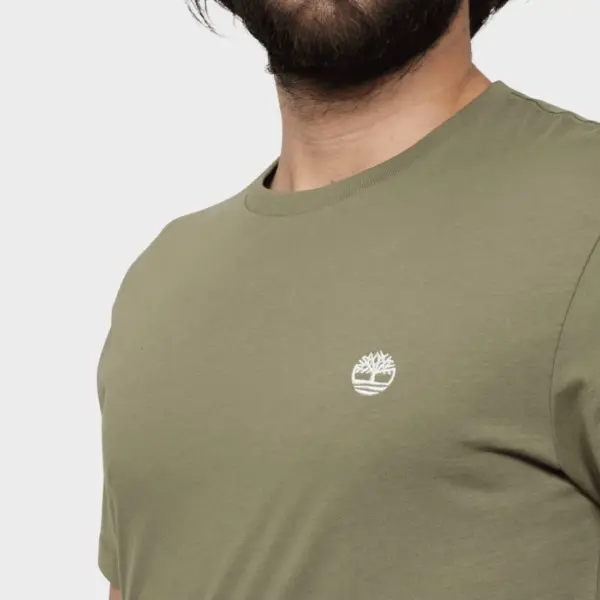 Timberland - Ανδρικό T-shirt με Λογότυπο Oyster River Logo Tee TB0A2BR3-590 Λαδί