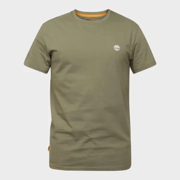 Timberland - Ανδρικό T-shirt με Λογότυπο Oyster River Logo Tee TB0A2BR3-590 Λαδί