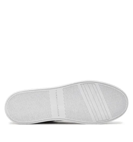 Tommy Hilfiger - Γυναικεία Δερμάτινα Sneakers Th Platform Court FW0FW07910-0K5 Λευκό FW0FW07910-0K5