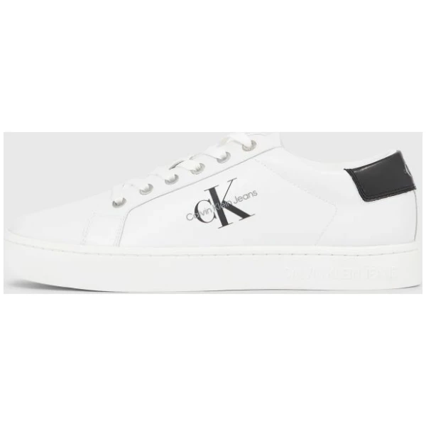 Calvin Klein - Ανδρικά Sneakers Classiccuplowlaceup Lth Ml YM0YM00491-YAF Λευκό