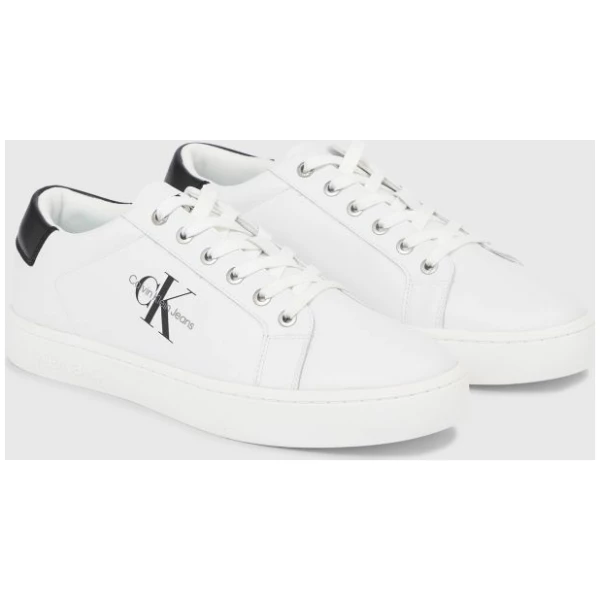 Calvin Klein - Ανδρικά Sneakers Classiccuplowlaceup Lth Ml YM0YM00491-YAF Λευκό