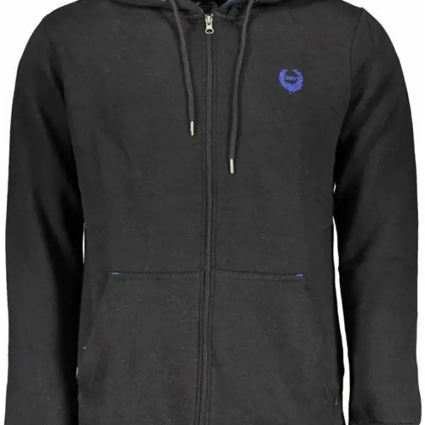 Gian Marco Venturi - Magella Ανδρική Φούτερ Ζακέτα με Κουκούλα και Τσέπες AU00596 Μαύρο