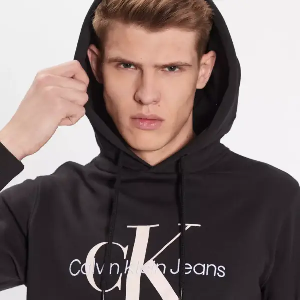 Calvin Klein - Ανδρικό Seasonal Monogram Φούτερ J30J320805-BEH Μαύρο J30J320805-BEH