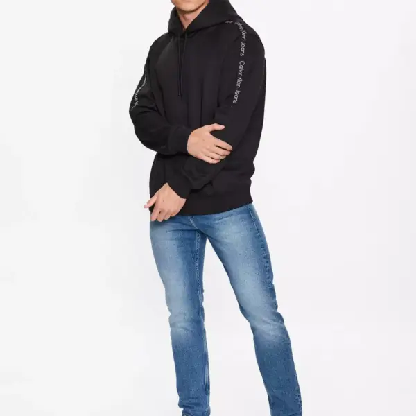Calvin Klein - Ανδρικό Φούτερ Με Κουκούλα και Τσέπες J30J323429-BEH Μαύρο J30J323429-BEH