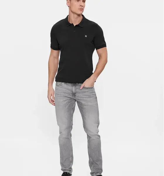 Calvin Klein - Badge Ανδρική Μπλούζα Κοντομάνικη Polo J30J325269-BEH Μαύρο