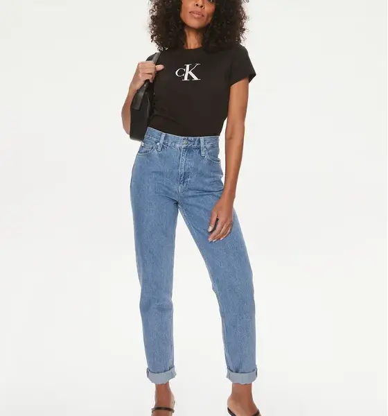 Calvin Klein - Jeans T-Shirt Satin Gradient Ck Tee Slim Fit J20J222343-0GO Μαύρο