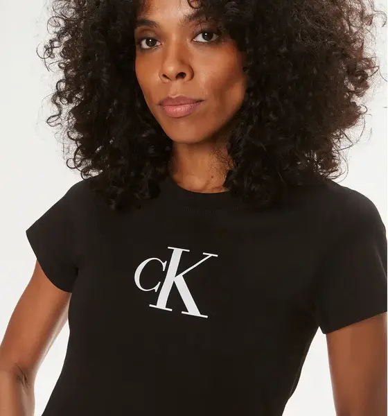 Calvin Klein - Jeans T-Shirt Satin Gradient Ck Tee Slim Fit J20J222343-0GO Μαύρο