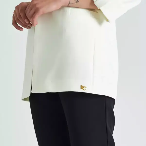 Cento - Blazer essentials σε ίσια γραμμή 1502902-100 Λευκό 1502902-100