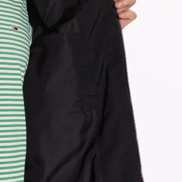 Tommy Hilfiger - Ανδρικό Μπουφάν Αντιανεμικό DM0DM15916-BDS Μαύρο DM0DM15916-BDS