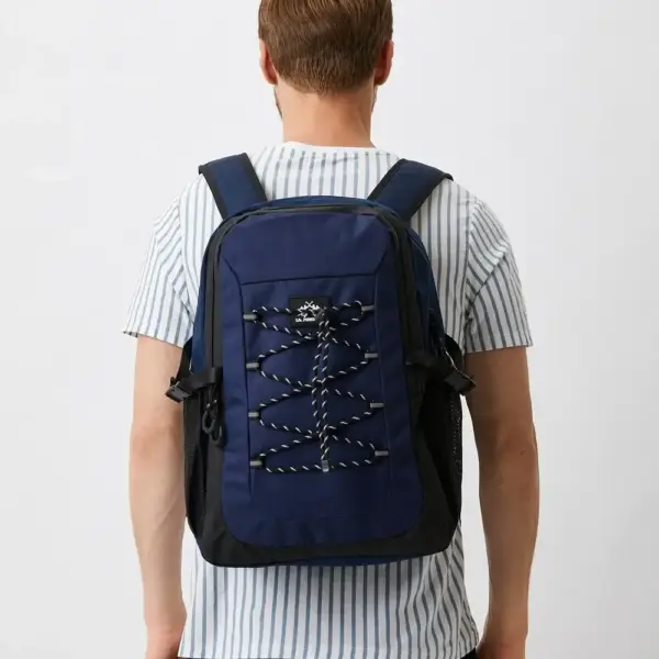 La Martina - Ανδρικό Υφασμάτινο Σακίδιο Πλάτης LMZA01173T Μπλε LMZA01173T-BLUE