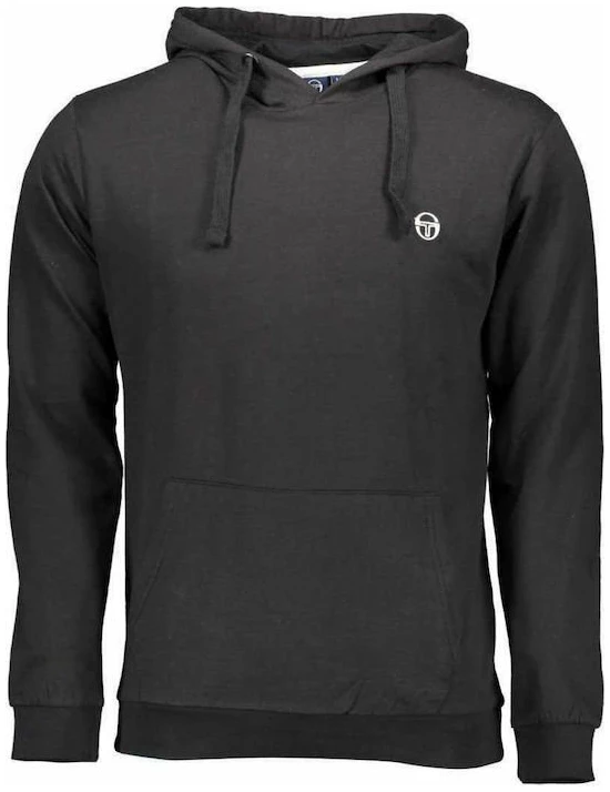 Sergio Tacchini - Ανδρικό Φούτερ με Κουκούλα και Τσέπες 103-10002-0002 Μαύρο 103-10002-0002