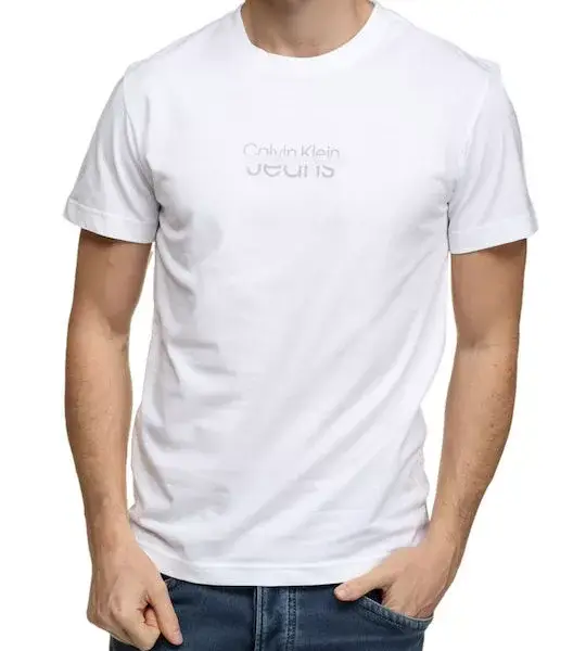 Calvin Klein - Ανδρικό T-shirt με Λογότυπο J30J322504-YAF Λευκό