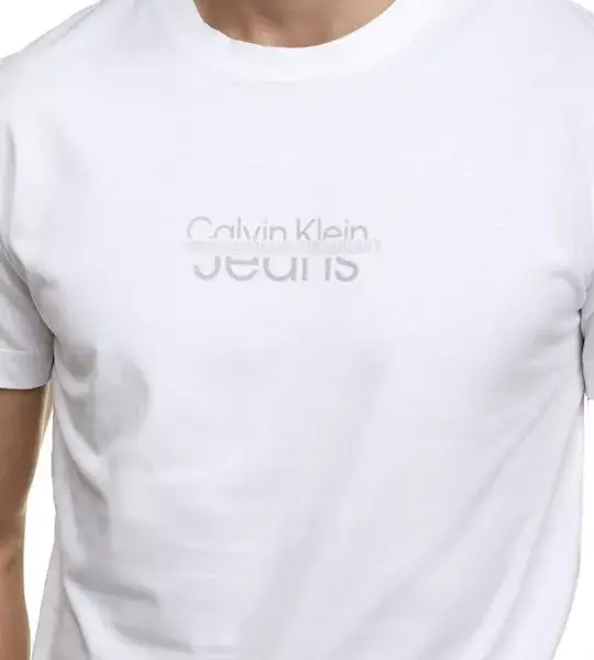 Calvin Klein - Ανδρικό T-shirt με Λογότυπο J30J322504-YAF Λευκό J30J322504-YAF