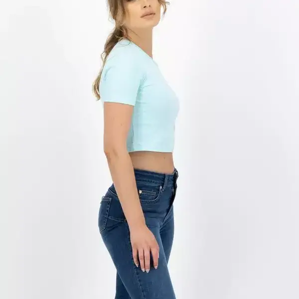 Kings & Clowns - Γυναικείο T-shirt Regular Fit Πετρόλ 42873914