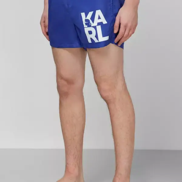 Karl Lagerfeld - Ανδρικό Μαγιό Σορτς KL21MBS02-NAVY Μπλε Ναυτικό KL21MBS02-NAVY