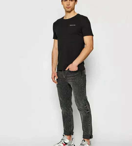Guess Jeans - Ανδρικό T-shirt M1GI97K6XN1-JBLK Μαύρο M1GI97K6XN1-JBLK