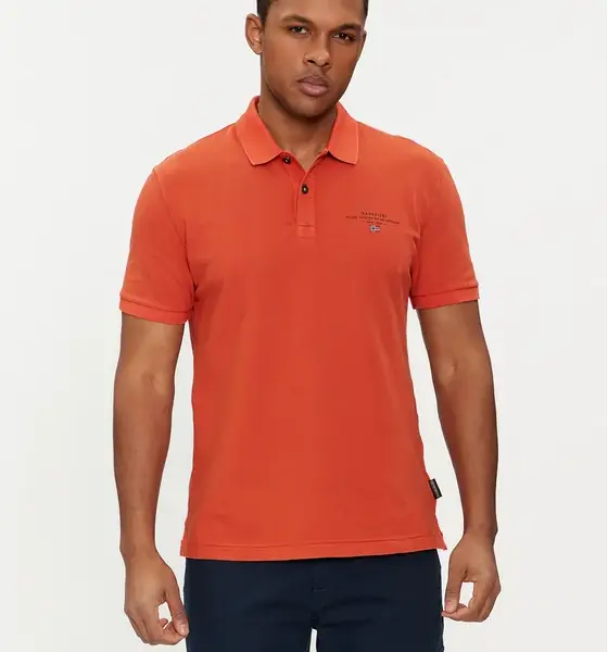 Napapijri - Elbas Ανδρική Μπλούζα Κοντομάνικη Polo NP0A4GDL-A62 Πορτοκαλί