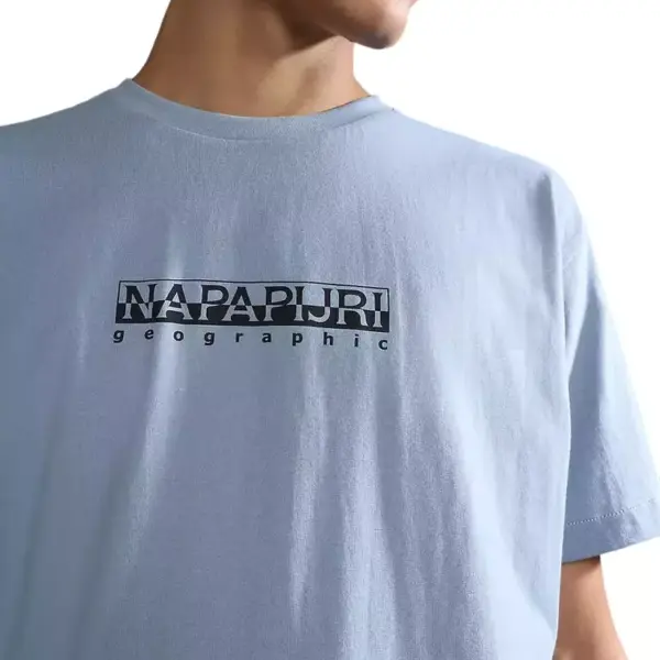 Napapijri - Ανδρικό T-shirt S-Box με Λογότυπο NP0A4GDR-B2B Μπλε NP0A4GDR-B2B