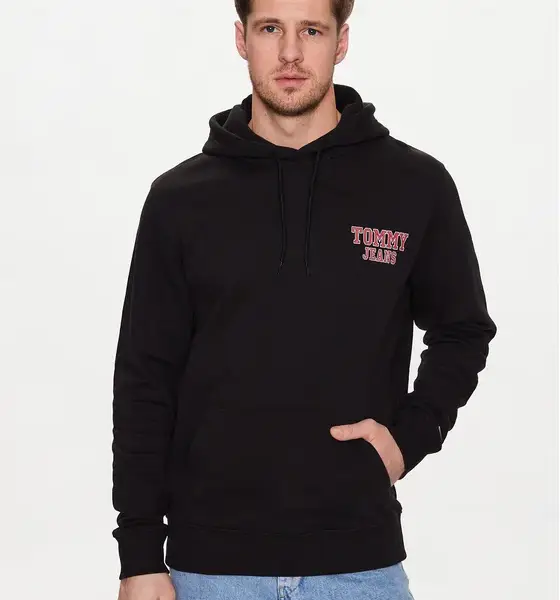 Tommy Hilfiger - Ανδρικό Φούτερ με Κουκούλα DM0DM16365-BDS Μαύρο