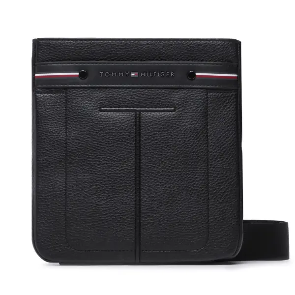 Tommy Hilfiger - Ανδρική Τσάντα Ώμου / Χιαστί Th Central Mini Crossover AM0AM10937-BDS σε Μαύρο χρώμα