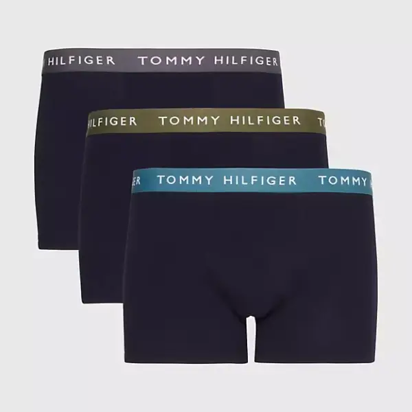 Tommy Hilfiger - Ανδρικά Μποξεράκια 3Pack UM0UM02324-0XX Μπλε UM0UM02324-0XX