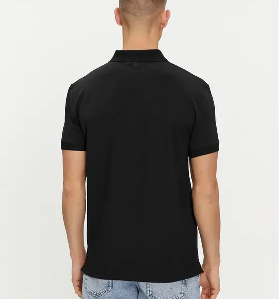 Calvin Klein - Ανδρική Μπλούζα Κοντομάνικη Polo Institutional Regular Fit J30J325495-BEH μαύρο