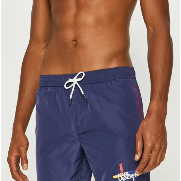 Karl Lagerfeld - Ανδρικό Μαγιό Σορτς KL20MBM01-NAVY Μπλε