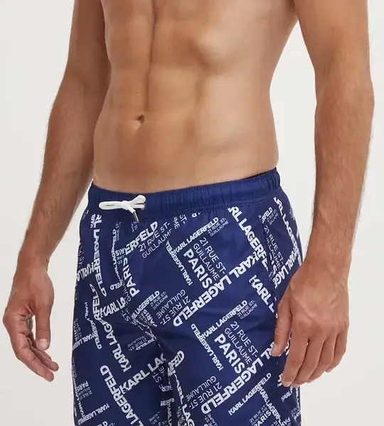 Karl Lagerfeld - Ανδρικό Μαγιό Σορτς KL20MBM08-NAVY Μπλε