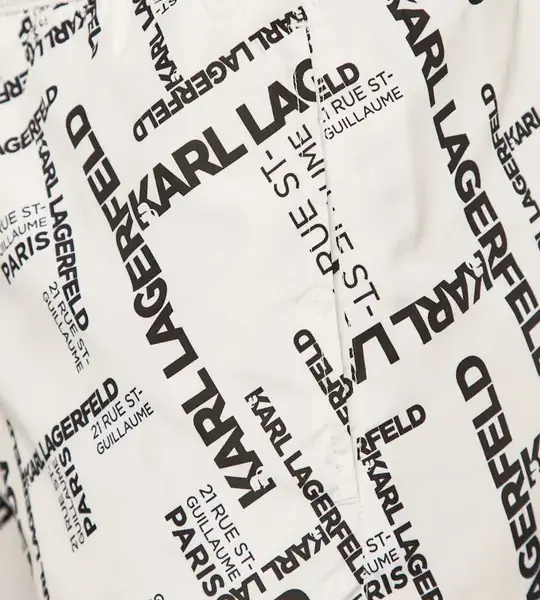 Karl Lagerfeld - Ανδρικό Μαγιό Σορτς KL20MBM08-WHITE Λευκό
