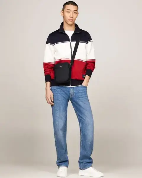 Tommy Hilfiger - Ανδρική Τσάντα Ώμου Χιαστί Func Nylon Mini Reporter AM0AM12469-BDS Μαύρο