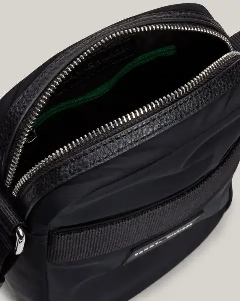 Tommy Hilfiger - Ανδρική Τσάντα Ώμου Χιαστί Func Nylon Mini Reporter AM0AM12469-BDS Μαύρο