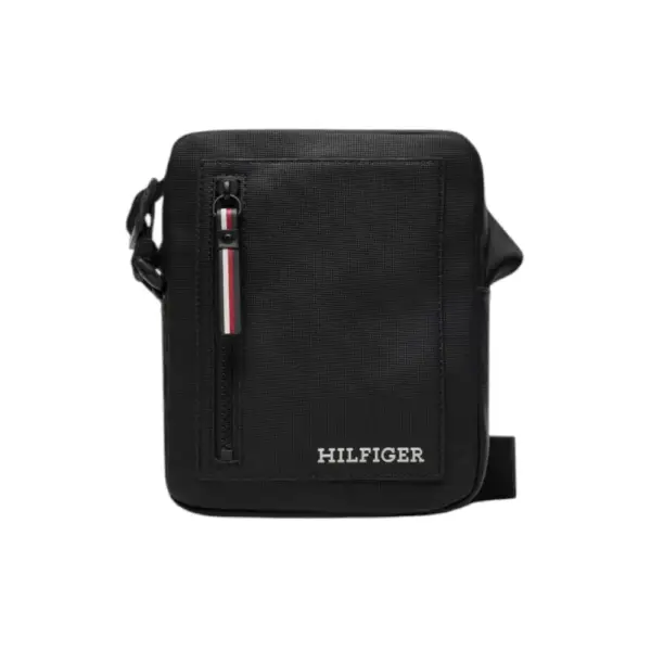 Tommy Hilfiger - Ανδρική Τσάντα Ώμου / Χιαστί Th Pique Mini Reporter AM0AM11794-BDS Μαύρο