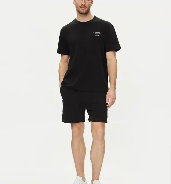 Tommy Hilfiger - Ανδρικό T-shirt Reg Corp T-Shirt Regular Fit DM0DM18872-BDS Μαύρο