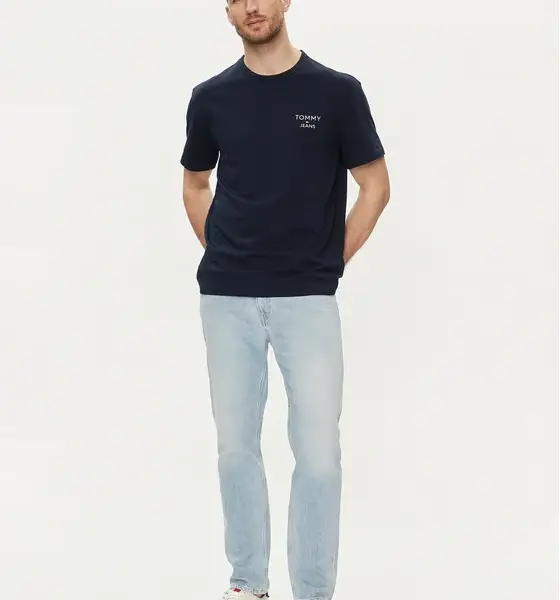 Tommy Hilfiger - Ανδρικό T-shirt Reg Corp T-Shirt Regular Fit DM0DM18872-C1G Μπλε Σκούρο