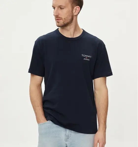 Tommy Hilfiger - Ανδρικό T-shirt Reg Corp T-Shirt Regular Fit DM0DM18872-C1G Μπλε Σκούρο