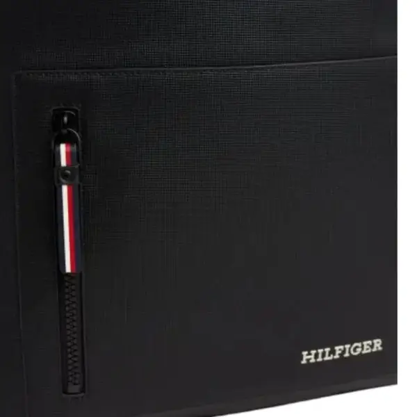 Tommy Hilfiger - Ανδρικό Σακίδιο Πλάτης Th Pique AM0AM11782-BDS Μαύρο AM0AM11782-BDS