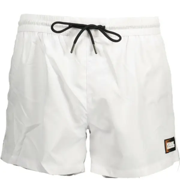 Karl Lagerfeld - Ανδρικό Μαγιό Σορτς KL22MBS01-BIANCO Λευκό