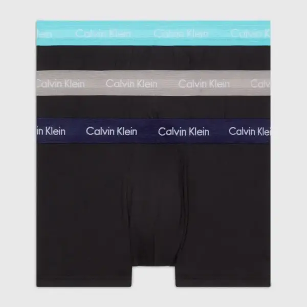 Calvin Klein - Ανδρικά Μποξεράκια Low Rise Trunk 3Pack 0000U2664G-MXW Τιρκουάζ Μπεζ Μωβ