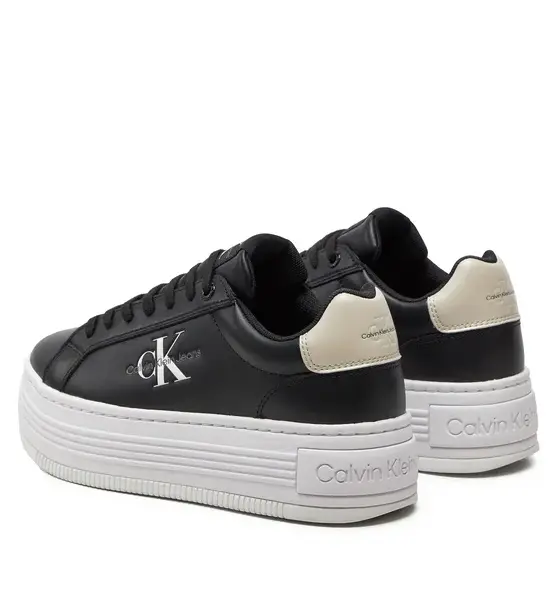 Calvin Klein - Γυναικεία Sneakers Bold Platf Low Lace Lth Ml Mtl YW0YW01516-0GQ Mαύρο