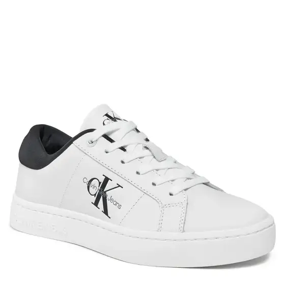 Calvin Klein - Γυναικεία Sneakers Cupsole Lowlaceup Lth Wn YW0YW01444-0GM Λευκό