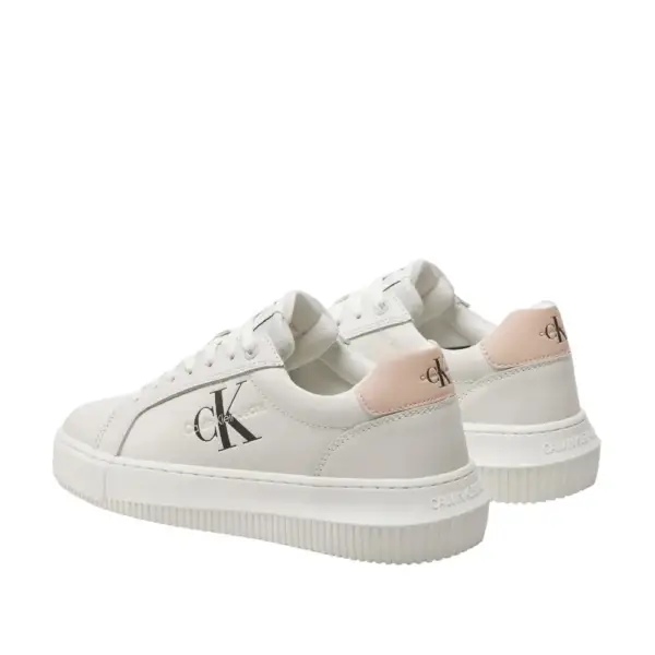 Calvin Klein - Γυναικεία Δερμάτινα Sneakers Chunky Cupsole Mono Wn YW0YW00823-0LA Λευκό YW0YW00823-0LA