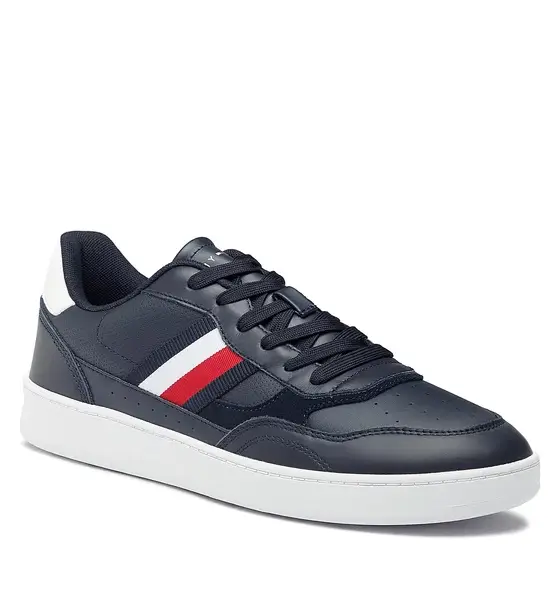 Tommy Hilfiger - Ανδρικά Sneakers Court Cupsole Retro Lth Stripes FM0FM04828-DW5 Μπλε