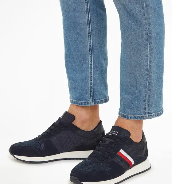 Tommy Hilfiger - Ανδρικά Sneakers Runner Evo Mix FM0FM04699-DW5 Μπλε