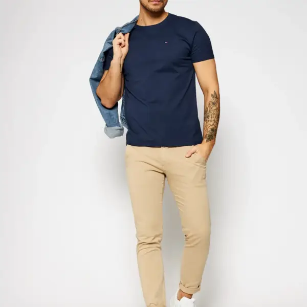 Tommy Hilfiger - Ανδρικό T-shirt Tjm Original Jersey Tee Regular Fit DM0DM04411-002 Μπλε Ναυτικό DM0DM04411-002